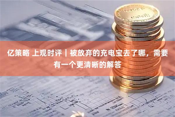 亿策略 上观时评｜被放弃的充电宝去了哪，需要有一个更清晰的解答