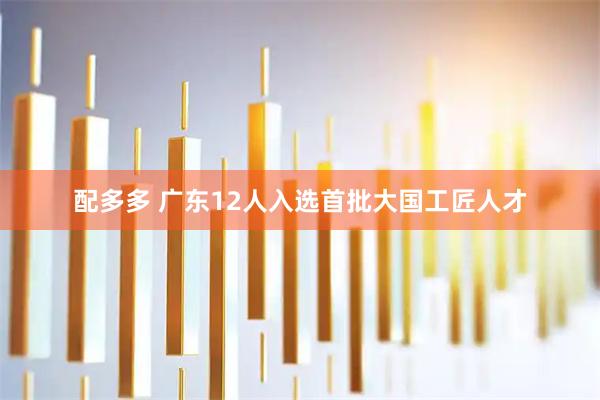 配多多 广东12人入选首批大国工匠人才